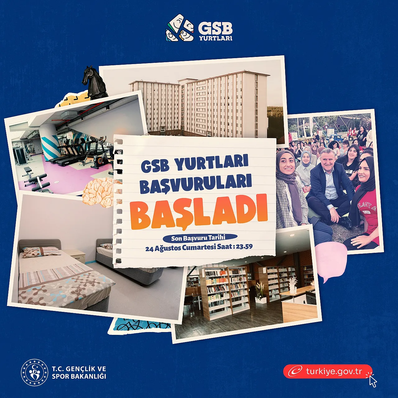GSB Yurtları başvuruları başladı