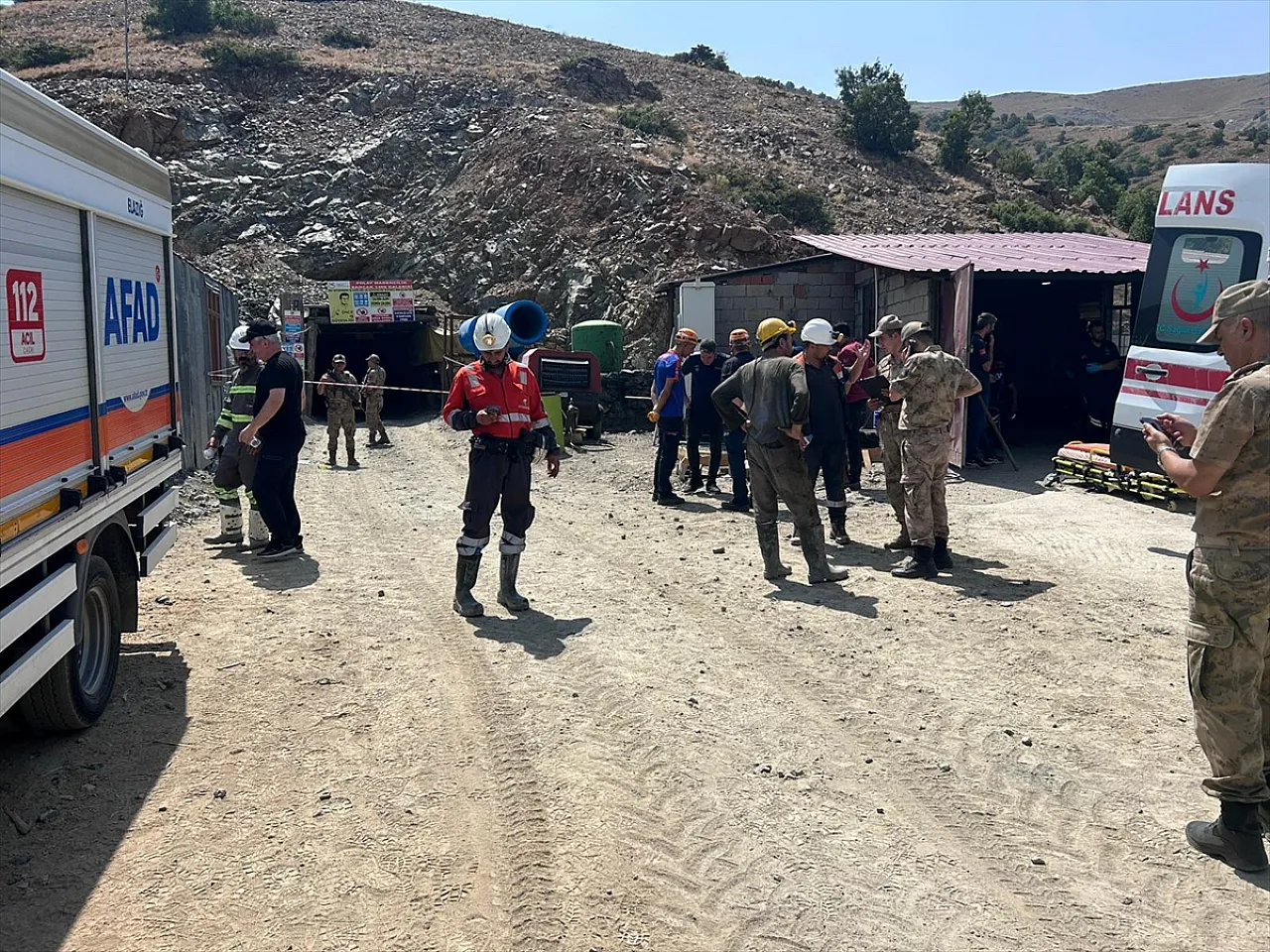 Elazığ'da maden ocağında göçük