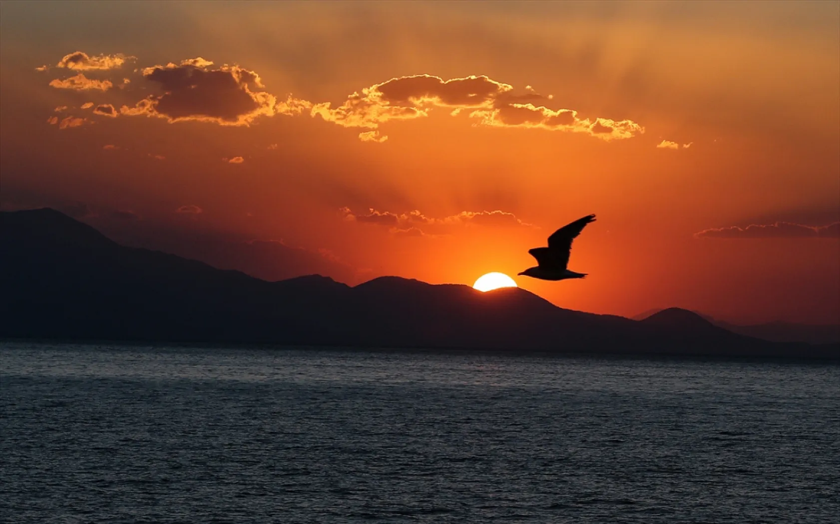 Van'da gün batımı