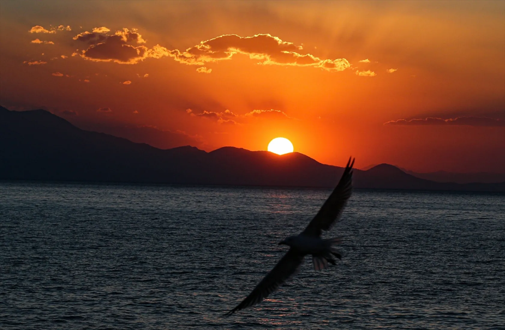 Van'da gün batımı