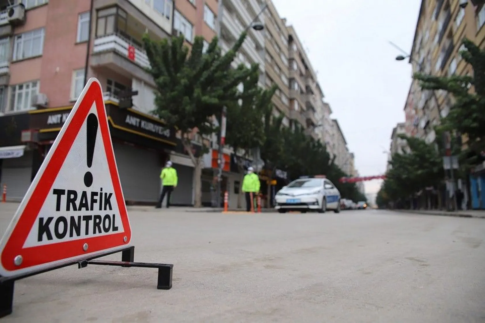 Elazığ'da kısıtlama havadan görüntülendi