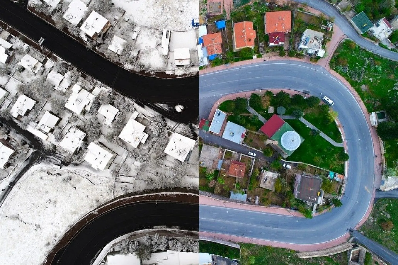 Kuş bakışı fotoğraflarla Türkiye'den yaz-kış manzaraları