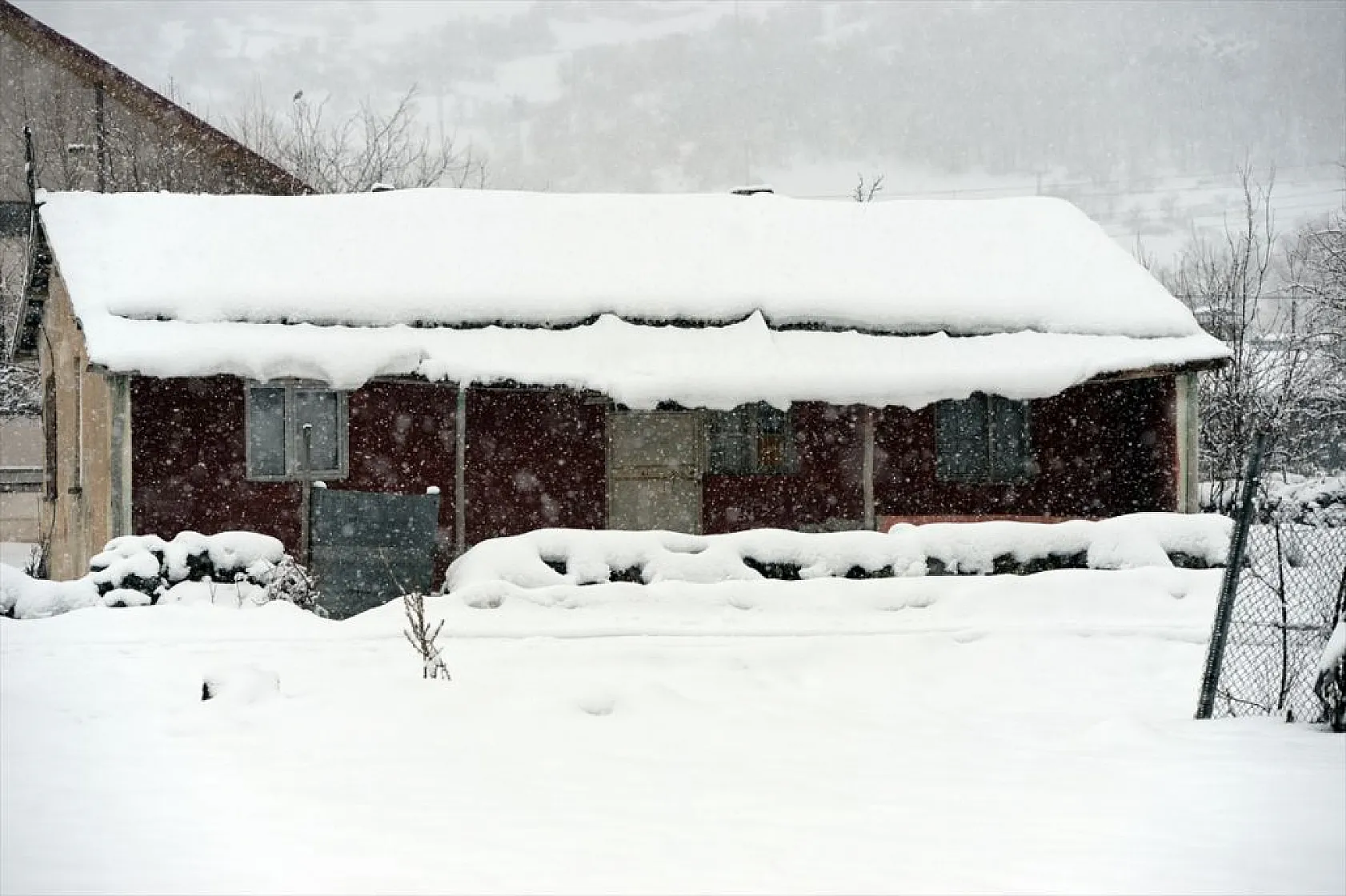 Yolçatı köyünden kar manzaraları