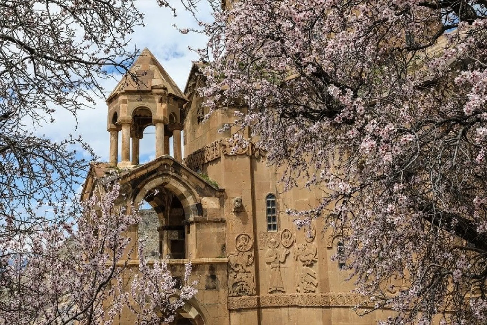 Çiçeklere bürünen Akdamar Adası görsel şölen sunuyor