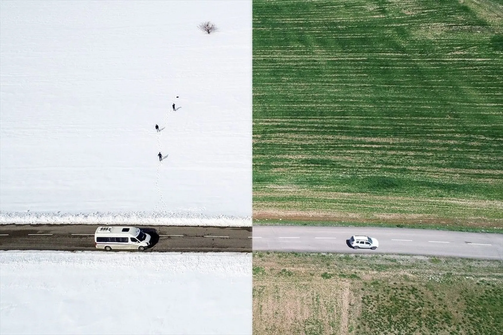Kuş bakışı fotoğraflarla Türkiye'den yaz-kış manzaraları