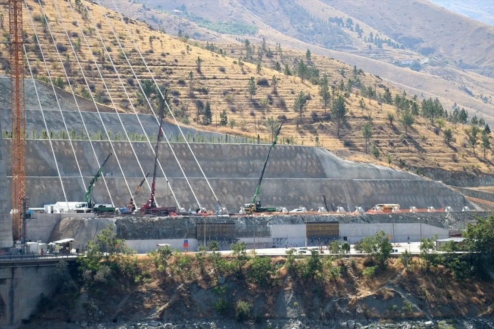 Yeni Kömürhan Köprüsü yapımından fotoğraflar