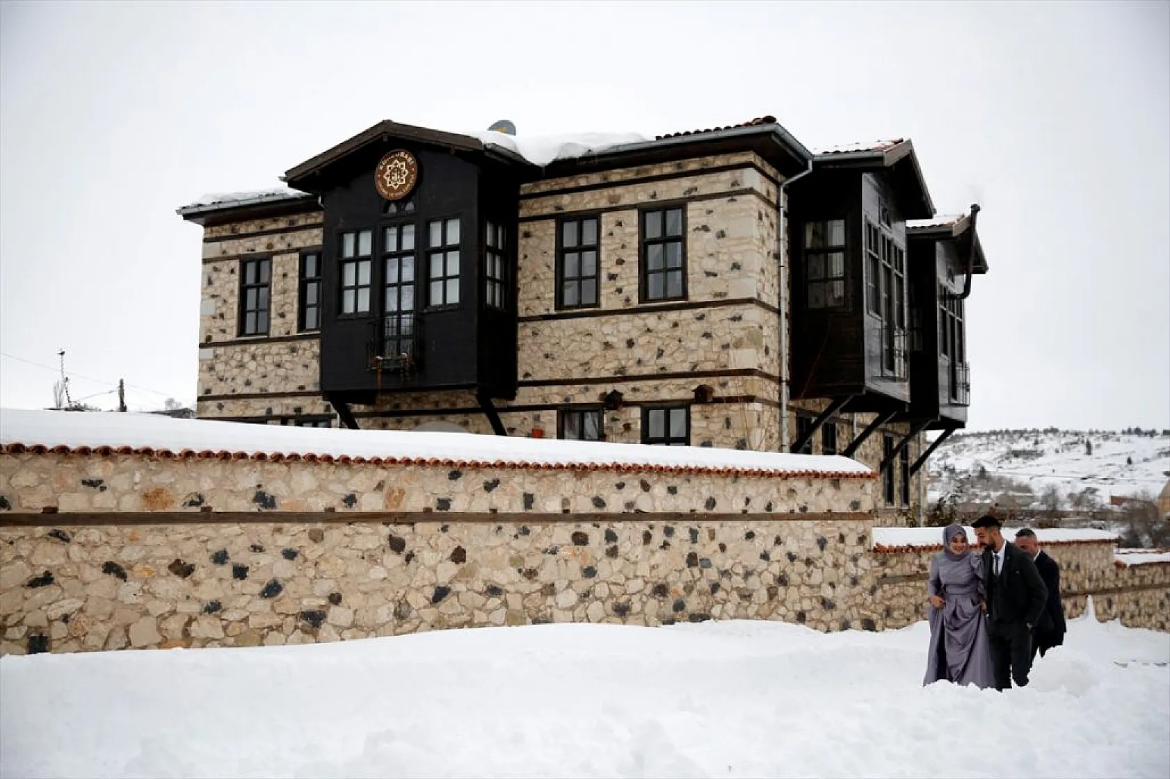 Harput, kar yağışıyla birlikte göz kamaştırdı