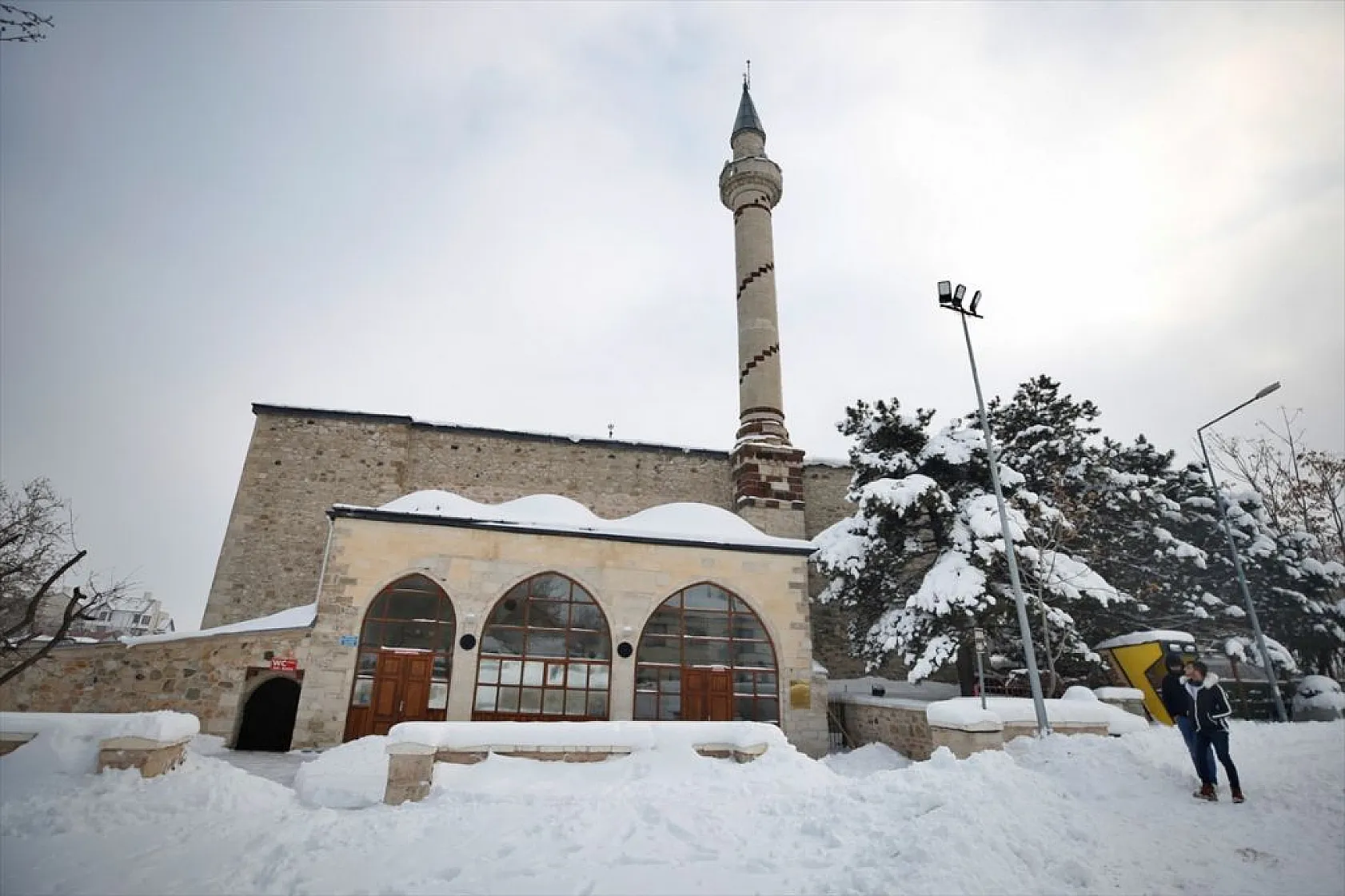 Harput, kar yağışıyla birlikte göz kamaştırdı