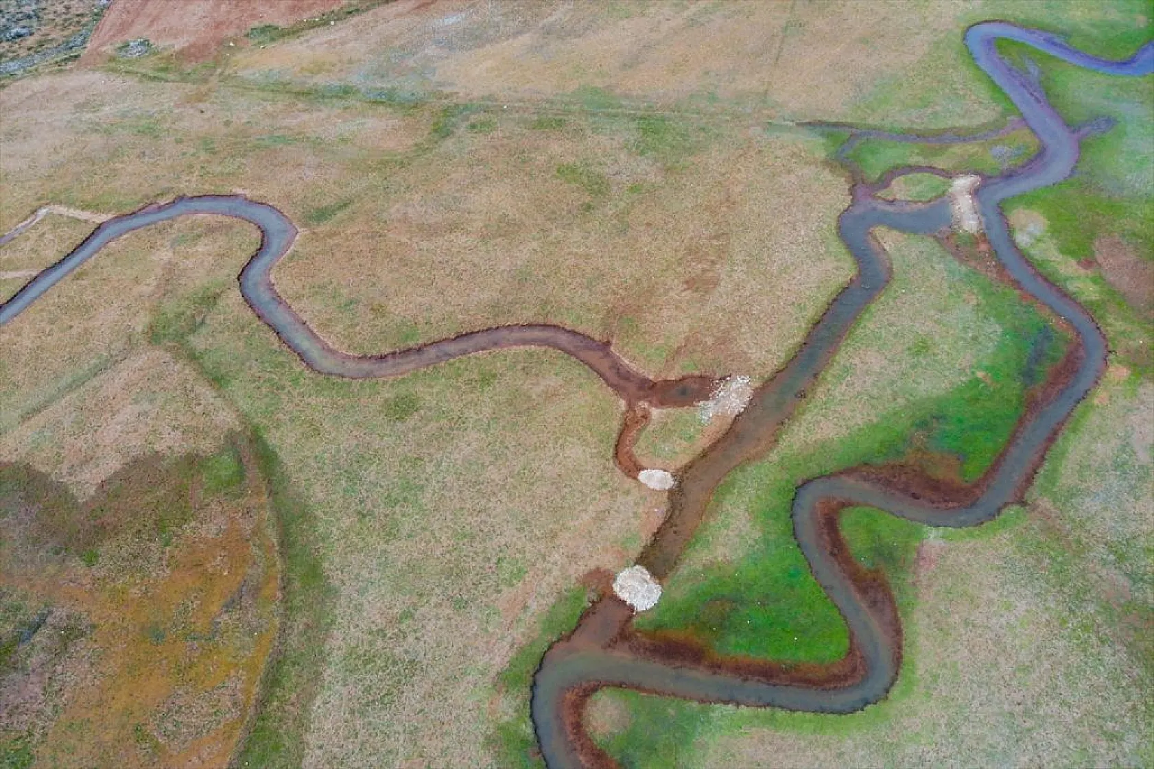 Tunceli'nin Gözeler köyündeki mendereslerde ilkbahar güzelliği