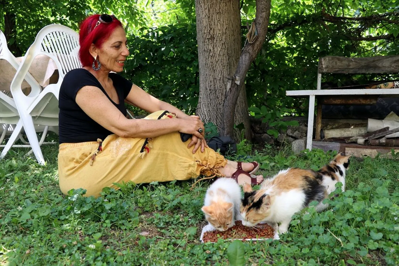 Emekli öğretmenden sahipsiz hayvanlara vefa