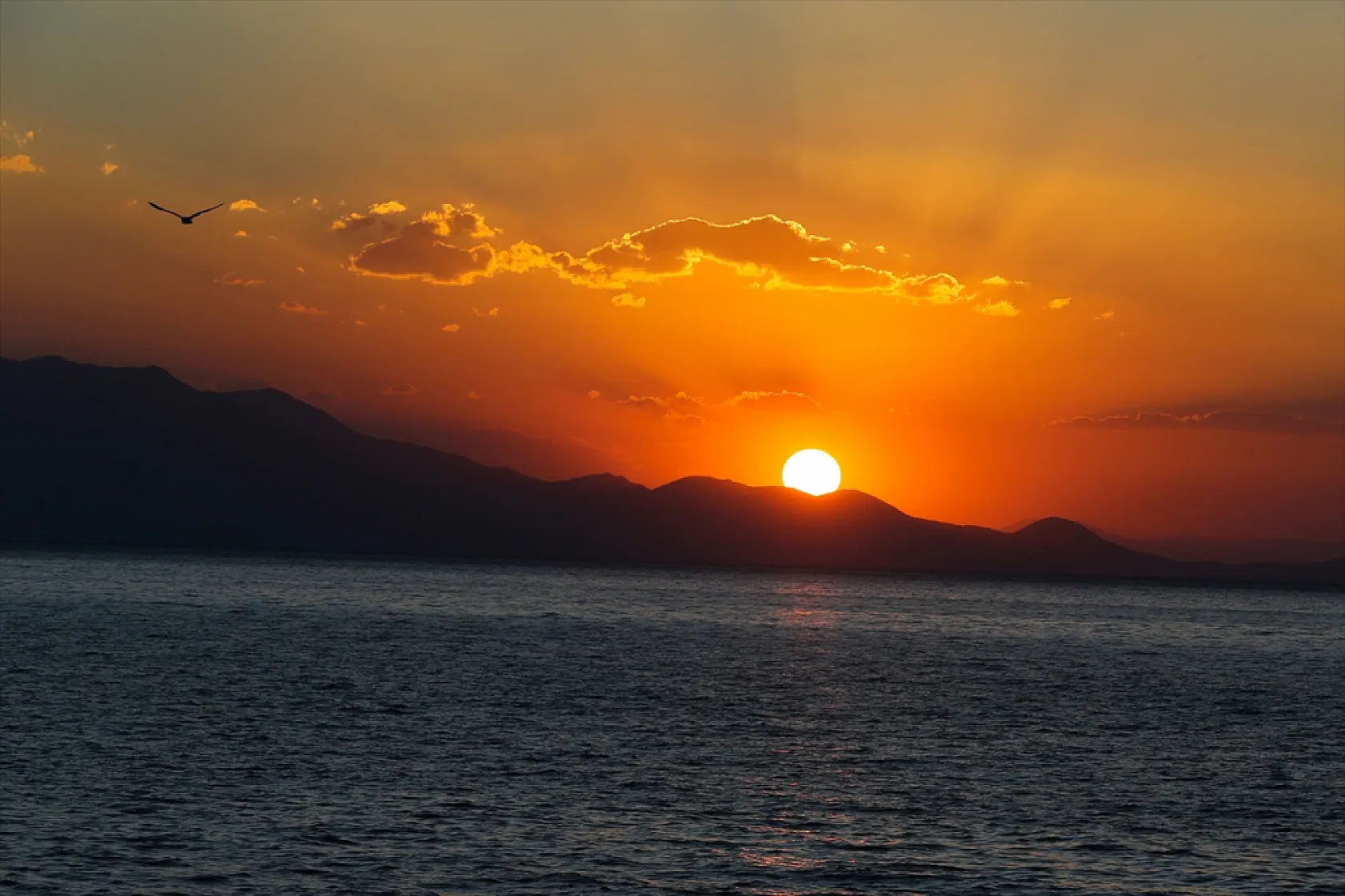 Van'da gün batımı