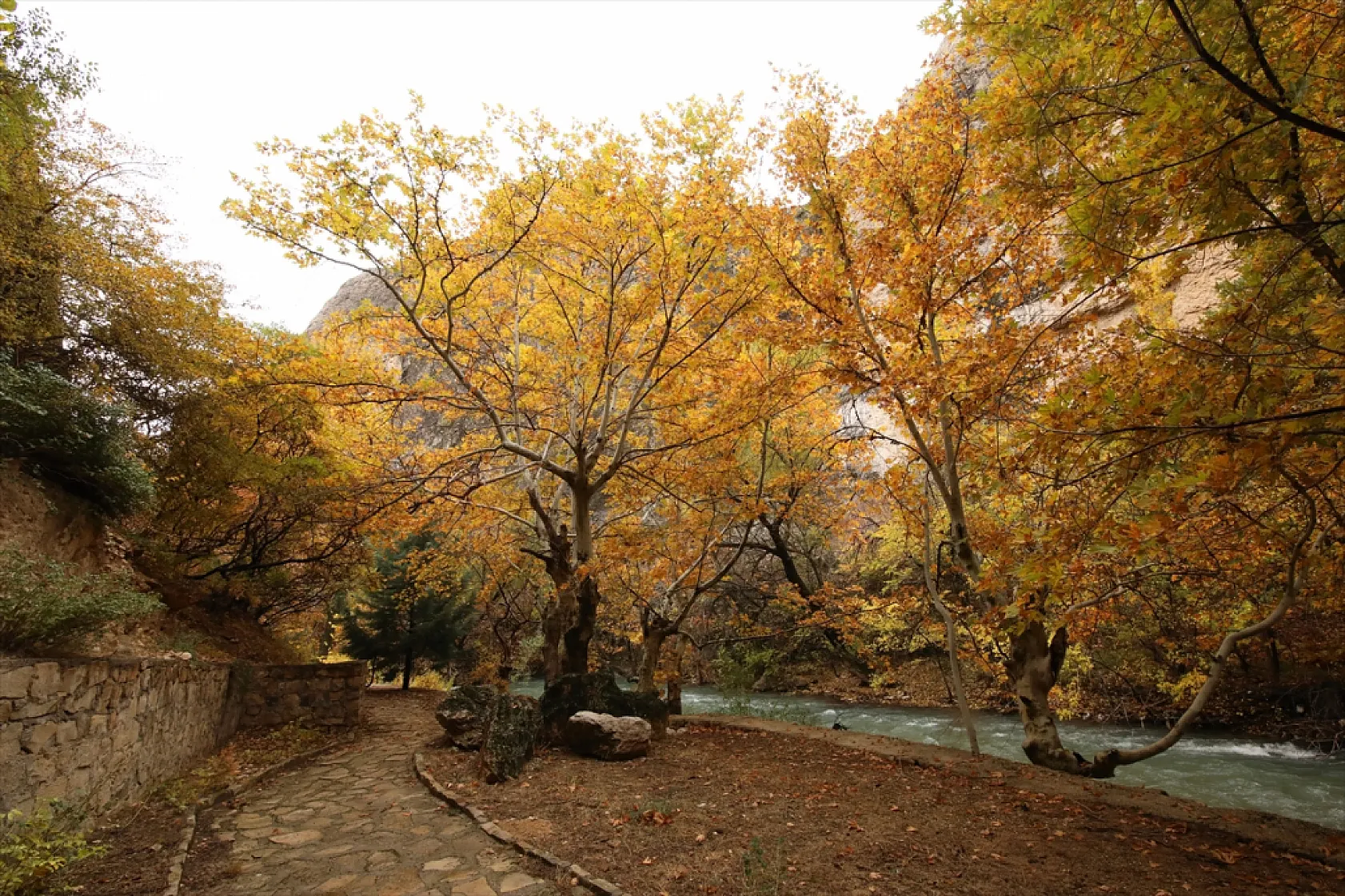 Tohma Kanyonu sonbahar renklerine büründü