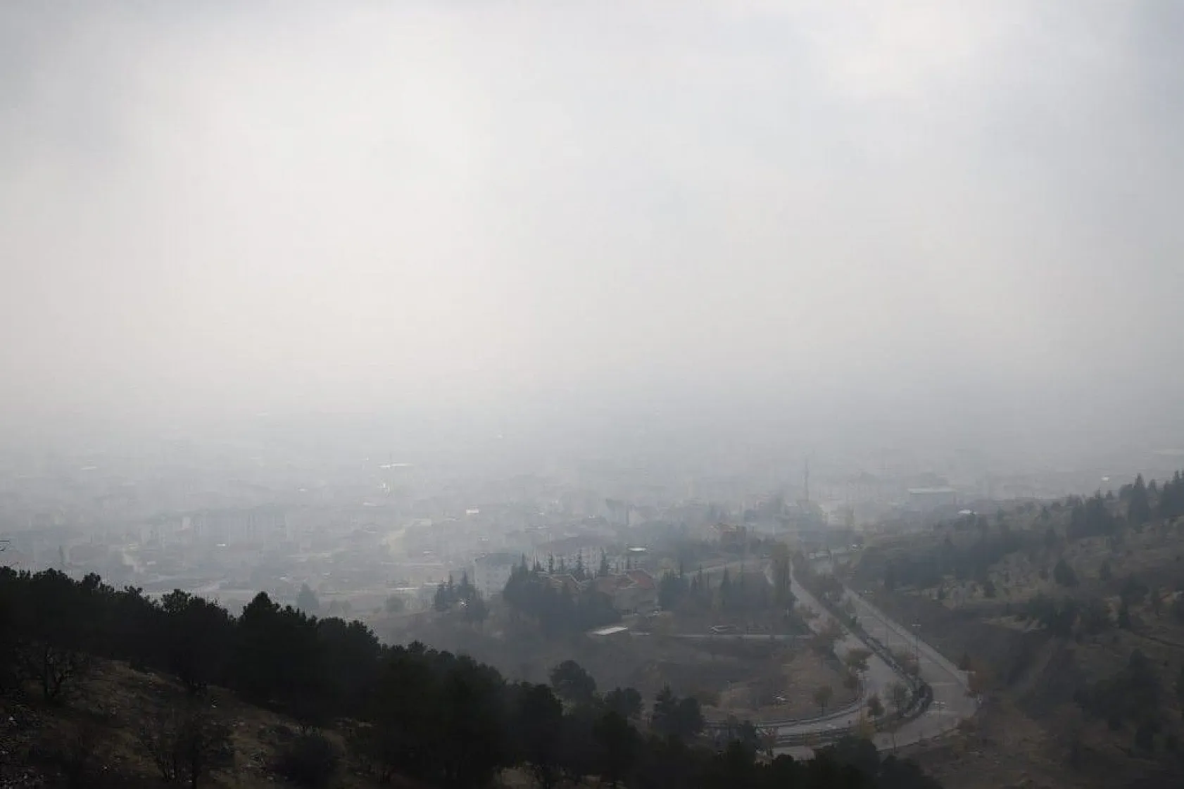 Harput'ta sis bulutlarının görsel şöleni