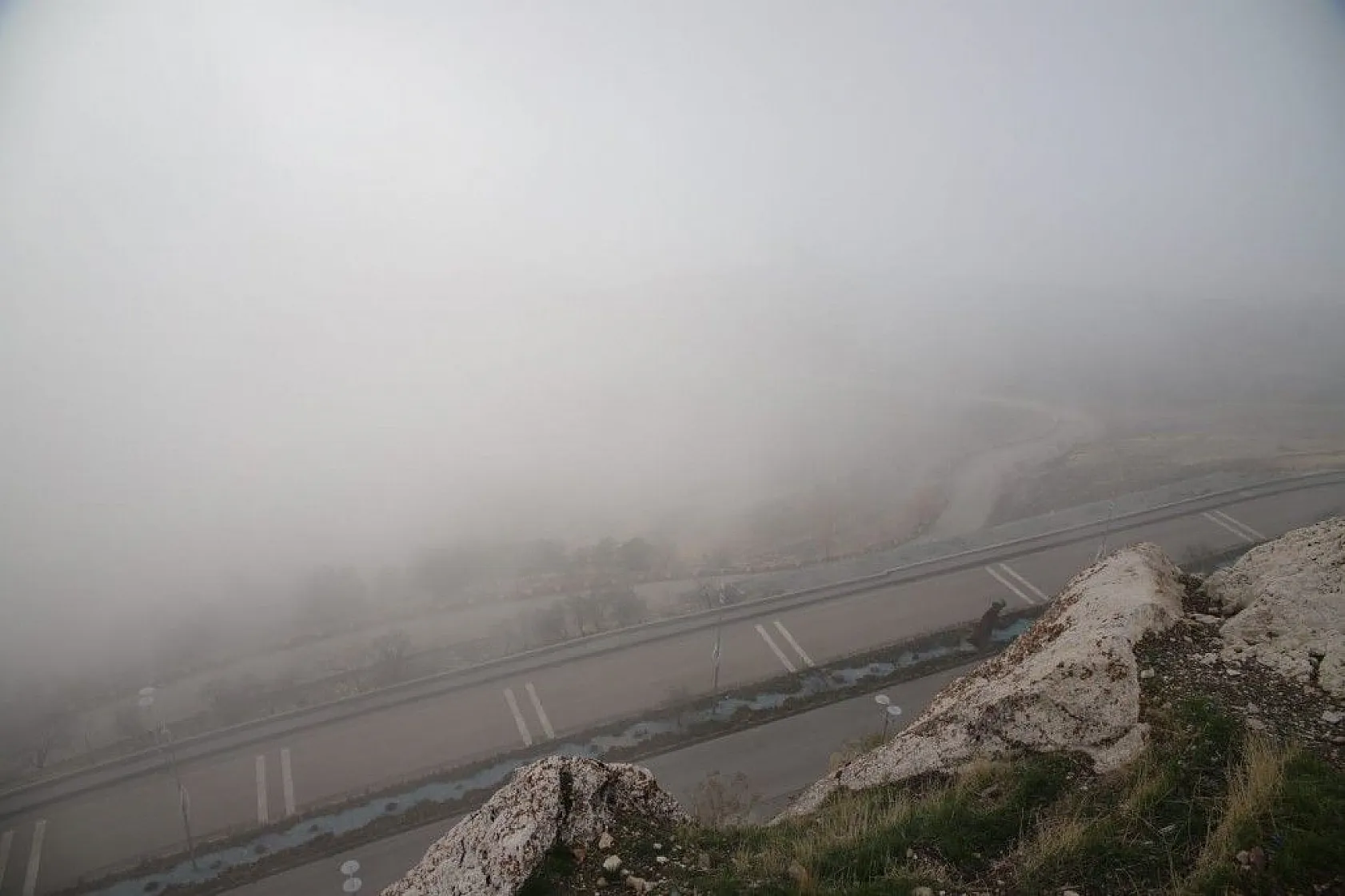 Harput'ta sis bulutlarının görsel şöleni