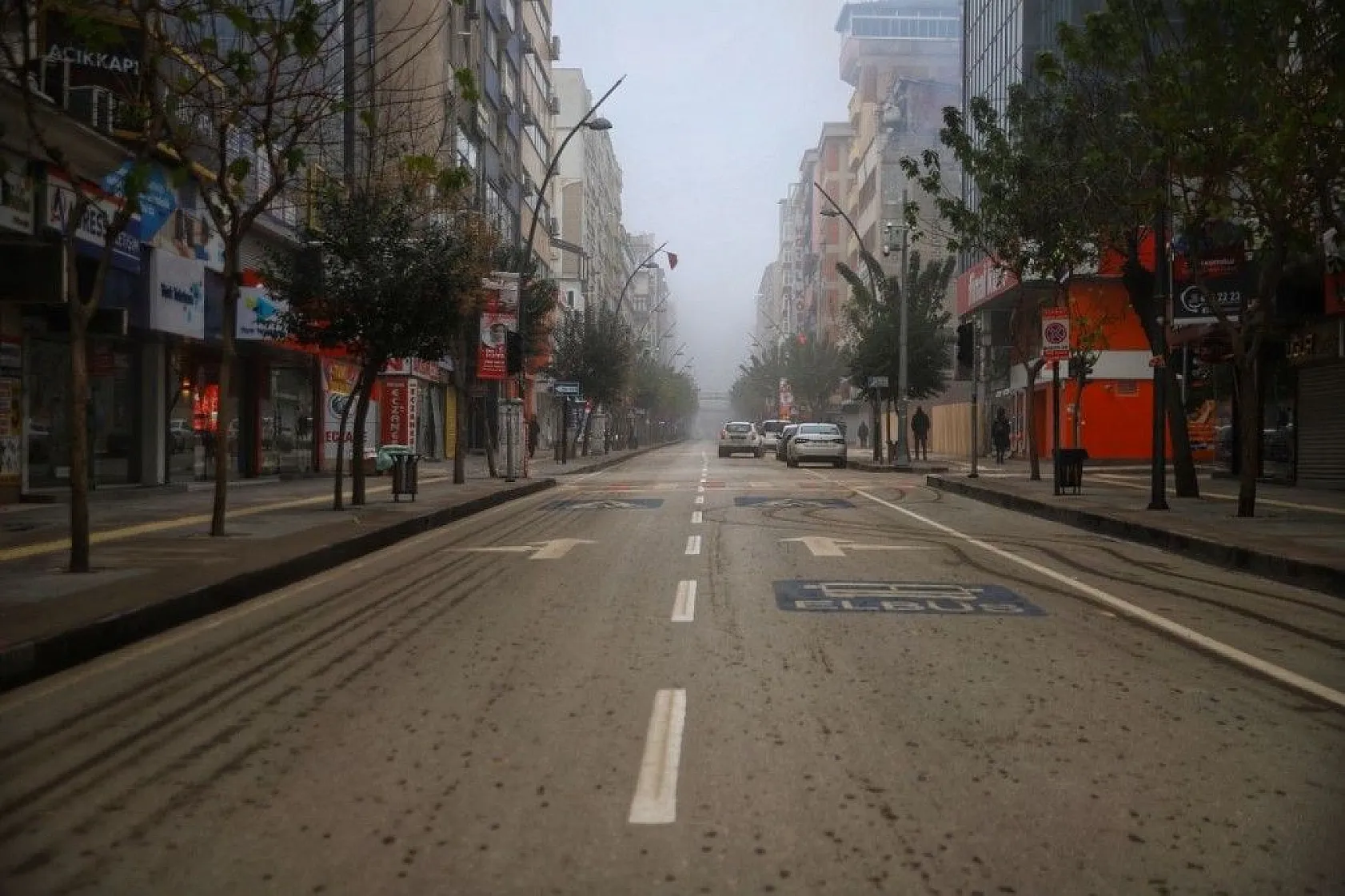 Sessizliğe bürünen Elazığ, sisle kayboldu