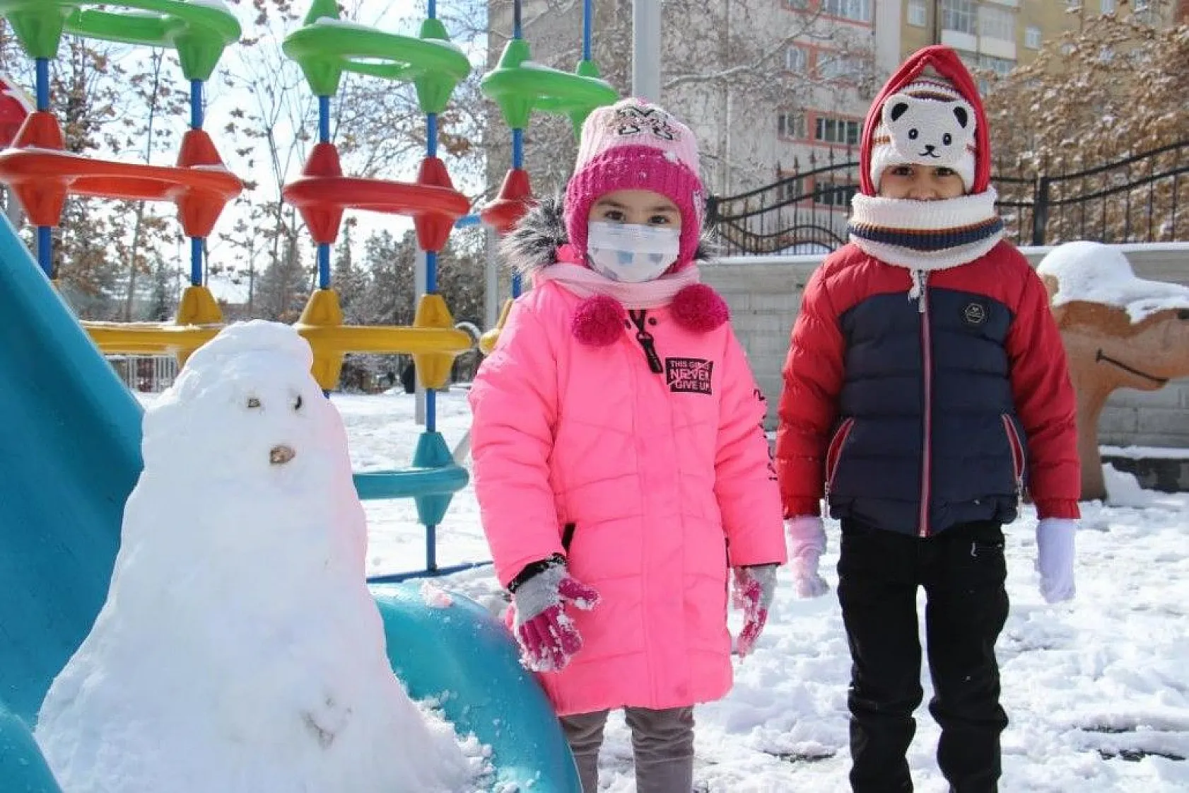 Elazığ'da kar sevinci