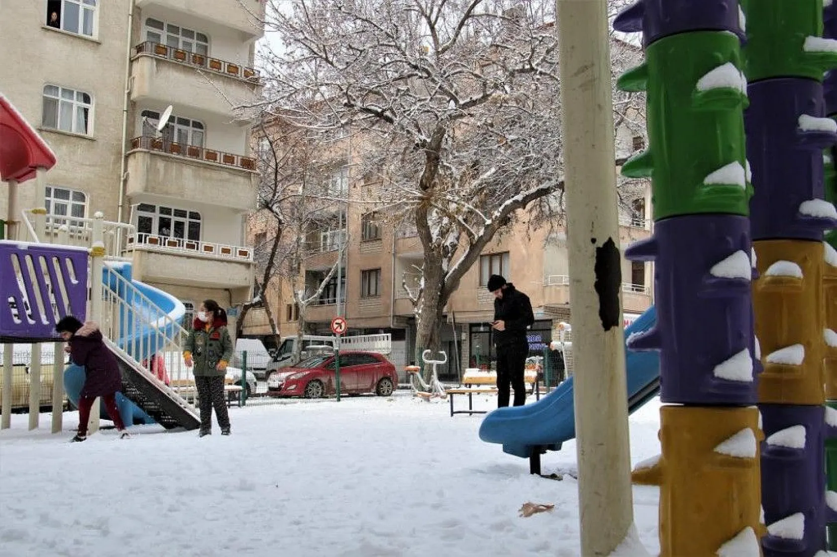 Elazığ'da kar sevinci