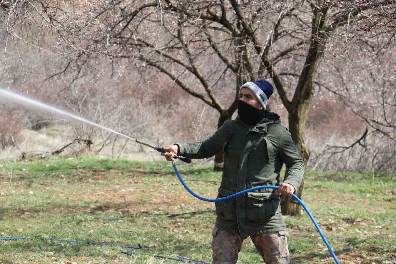 Ağaçlar beyaz gelinliği giydi