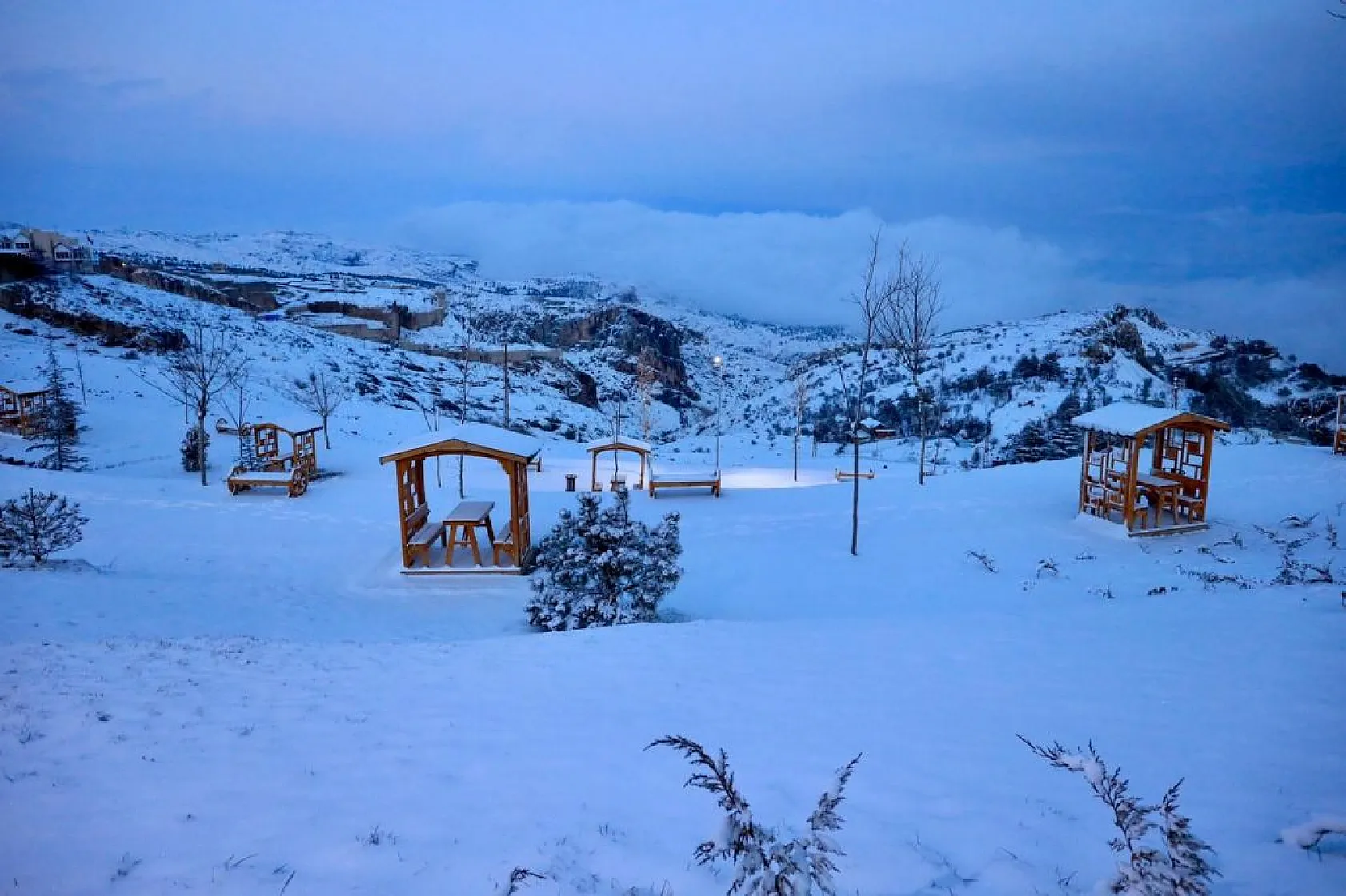 Harput'ta gece ışıkları ile görsel şölen