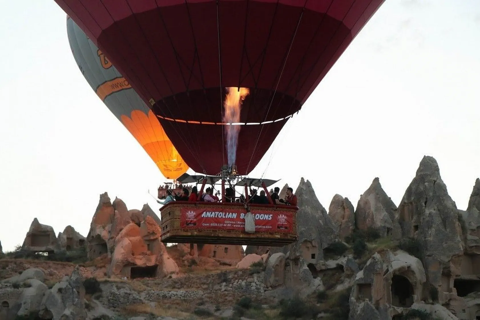 Kapadokya'da balonların görsel şöleni