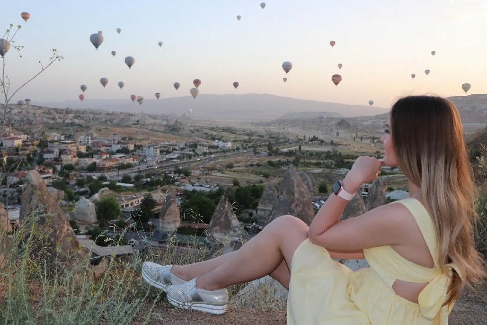 Kapadokya'da balonların görsel şöleni