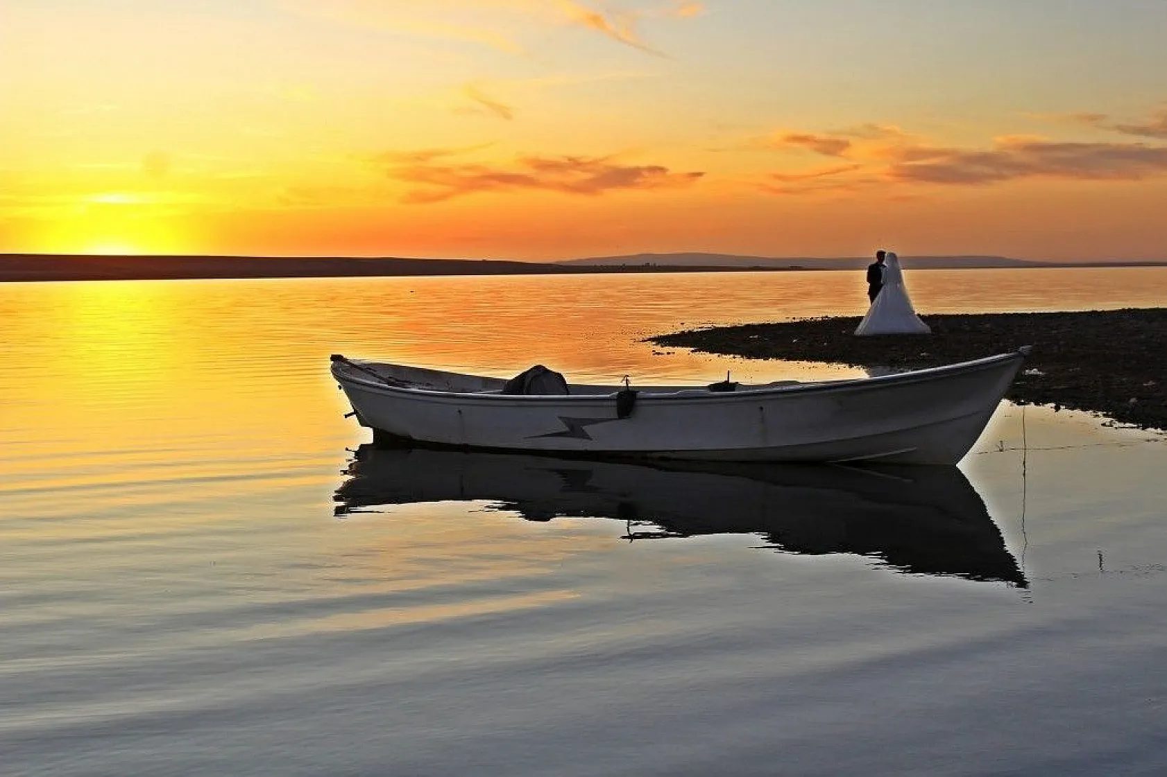 Anadolu'nun plajı, gün batımı drone görüntüsüyle görenleri etkiledi