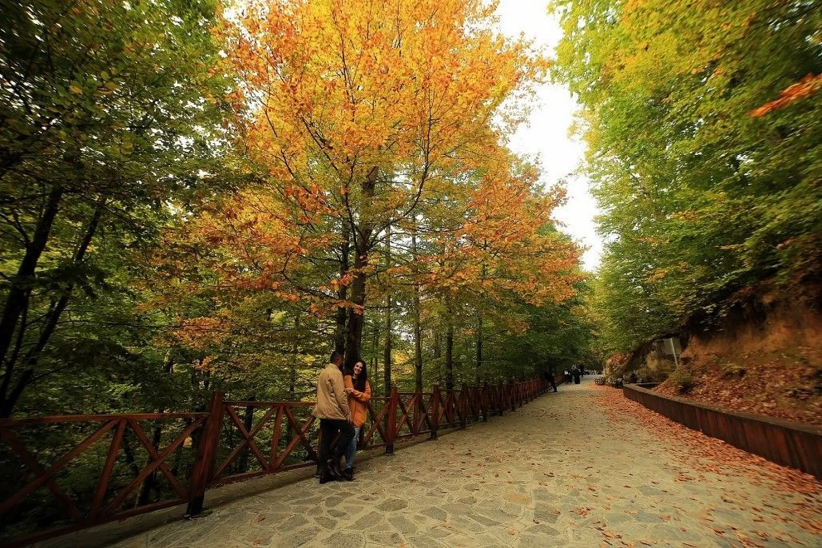 Suuçtu şelalesinde sonbahar güzelliği