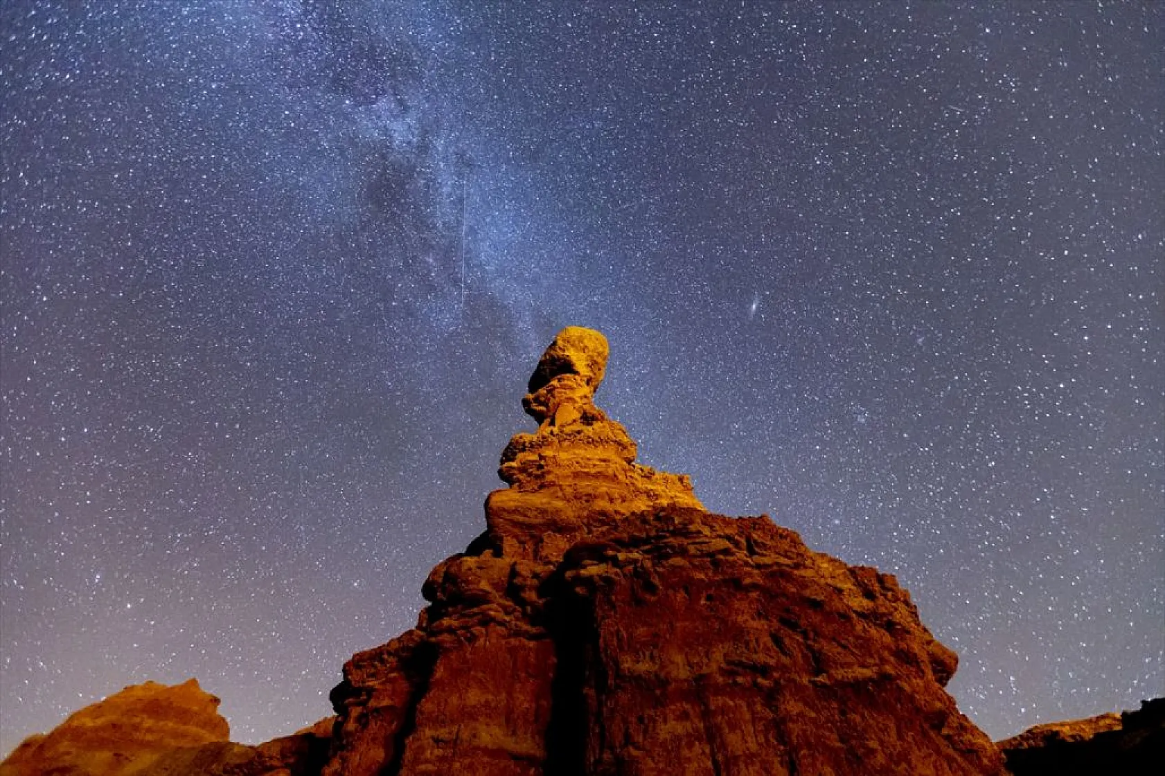 Narman Peribacaları 'yıldız şöleni' ile görüntülendi