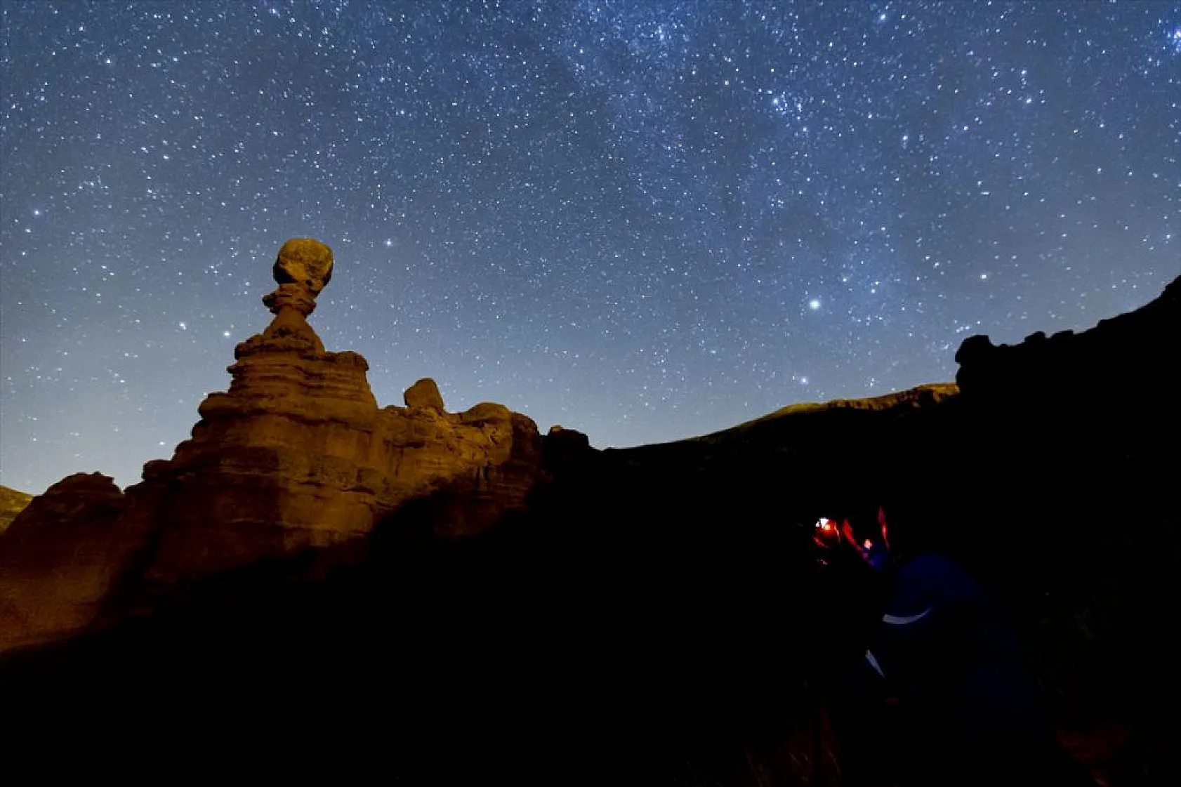 Narman Peribacaları 'yıldız şöleni' ile görüntülendi