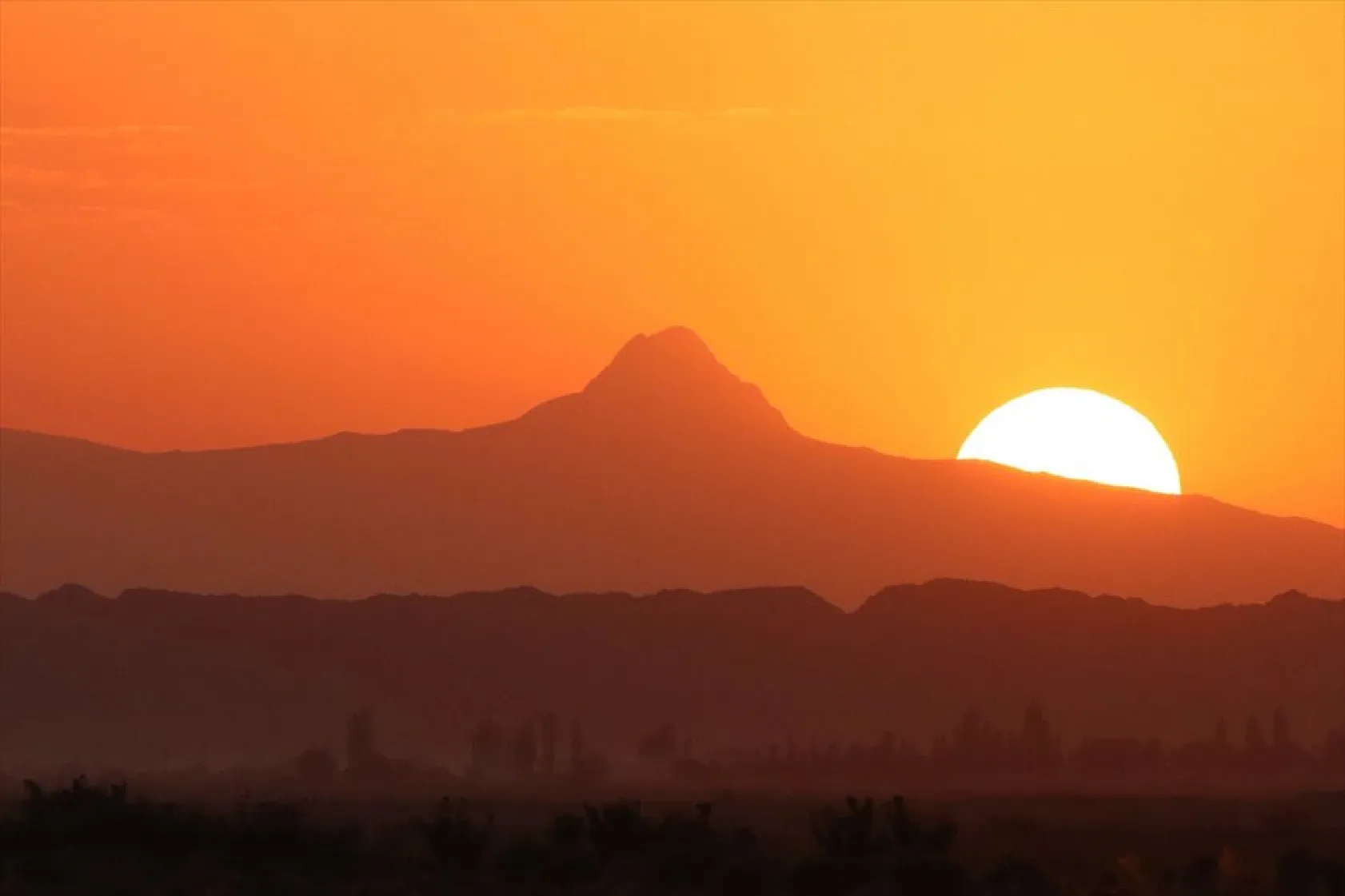 Türkiye'nin en doğusunda gün batımı
