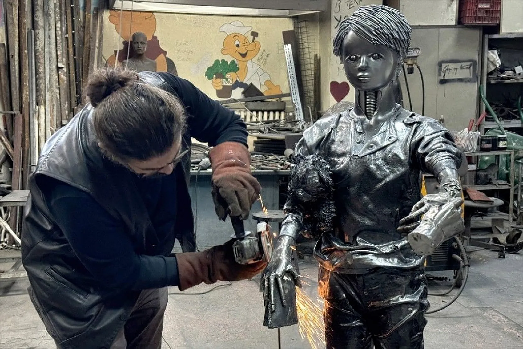 Elazığlı sanatçı Gazzeli çocukların  dramına dikkat çekti