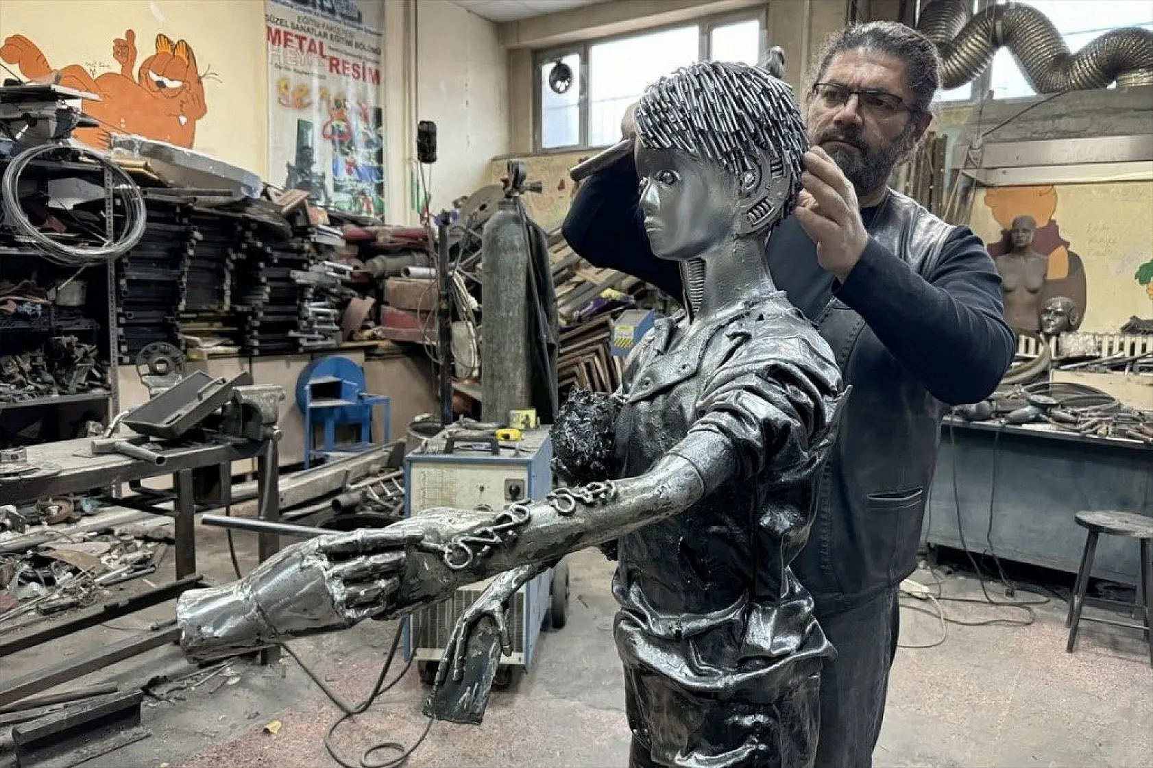 Elazığlı sanatçı Gazzeli çocukların  dramına dikkat çekti