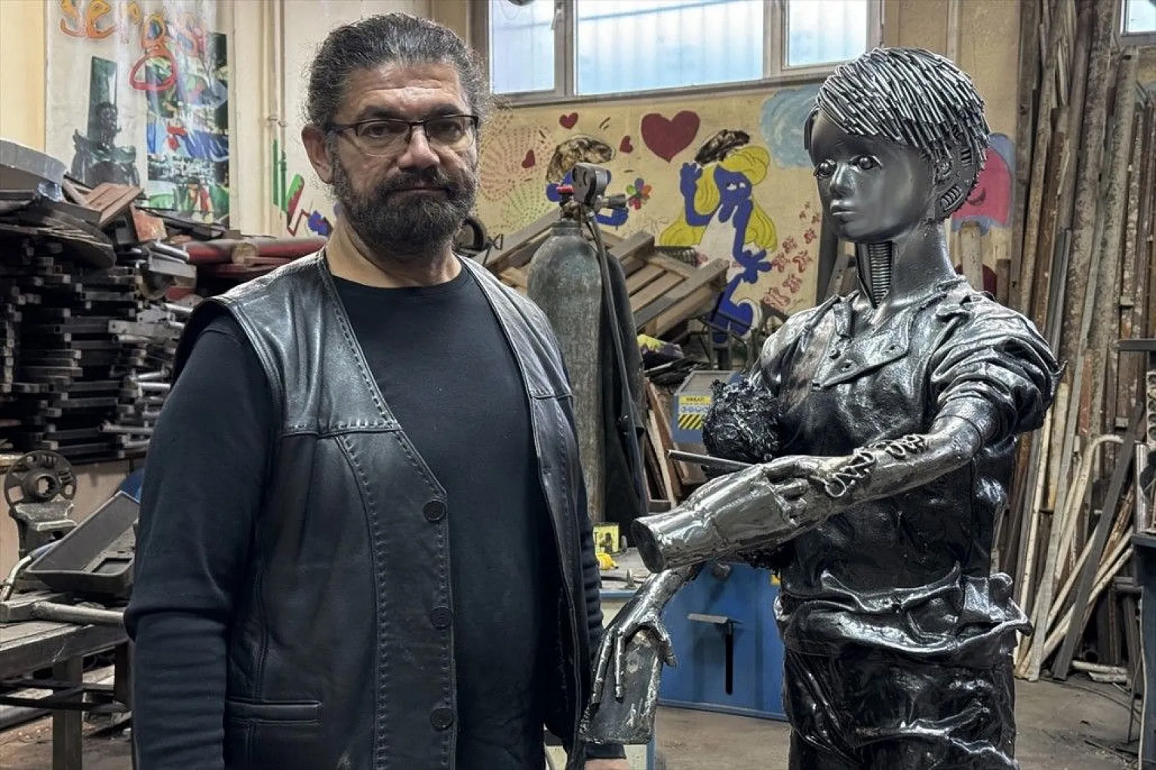 Elazığlı sanatçı Gazzeli çocukların  dramına dikkat çekti