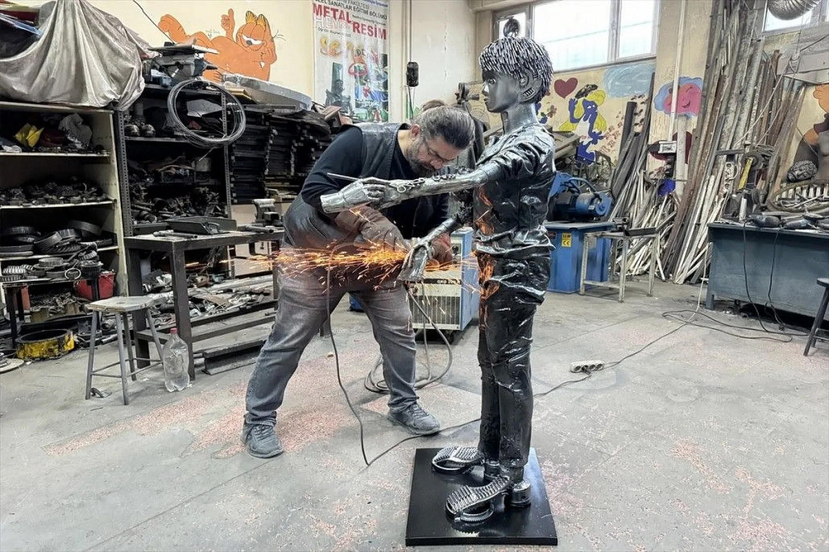 Elazığlı sanatçı Gazzeli çocukların  dramına dikkat çekti