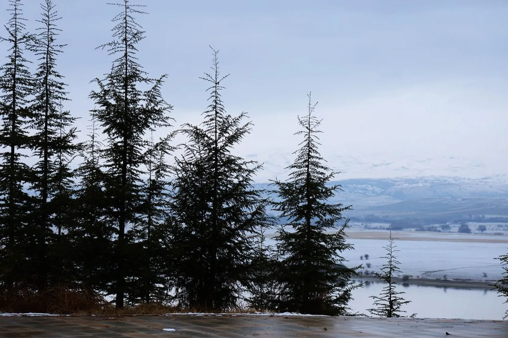 Kar yağdı, Cip Gölü kartpostala döndü