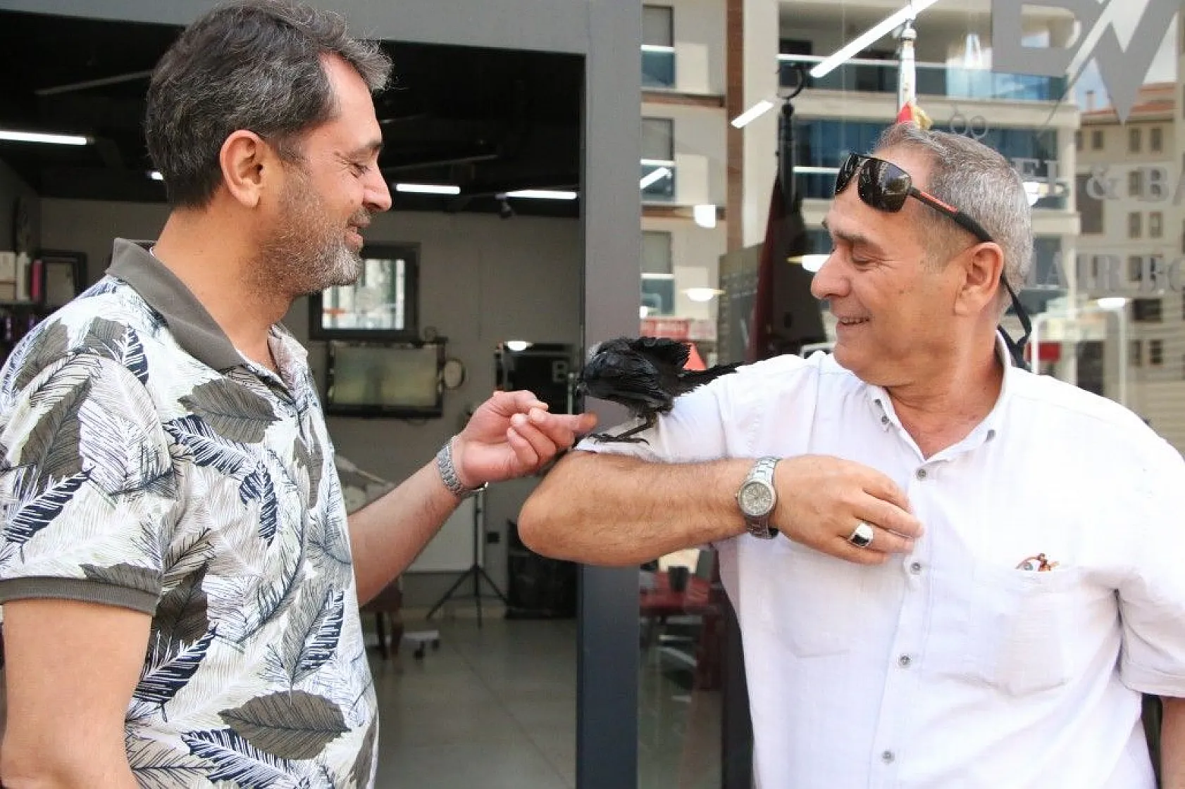 'Maviş' ile kuaförün dostluğu