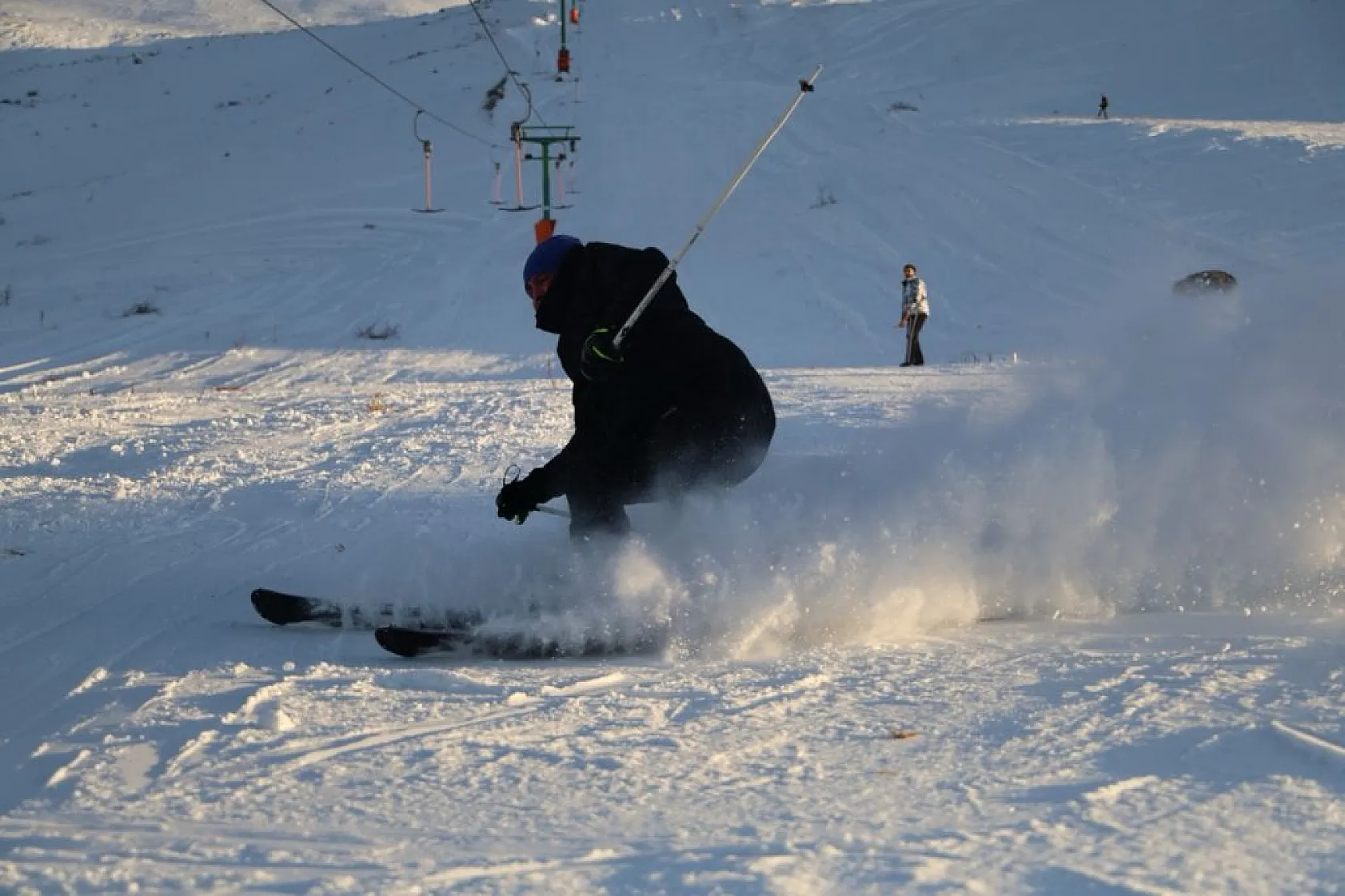Hazarbaba'da kayak keyfi başladı