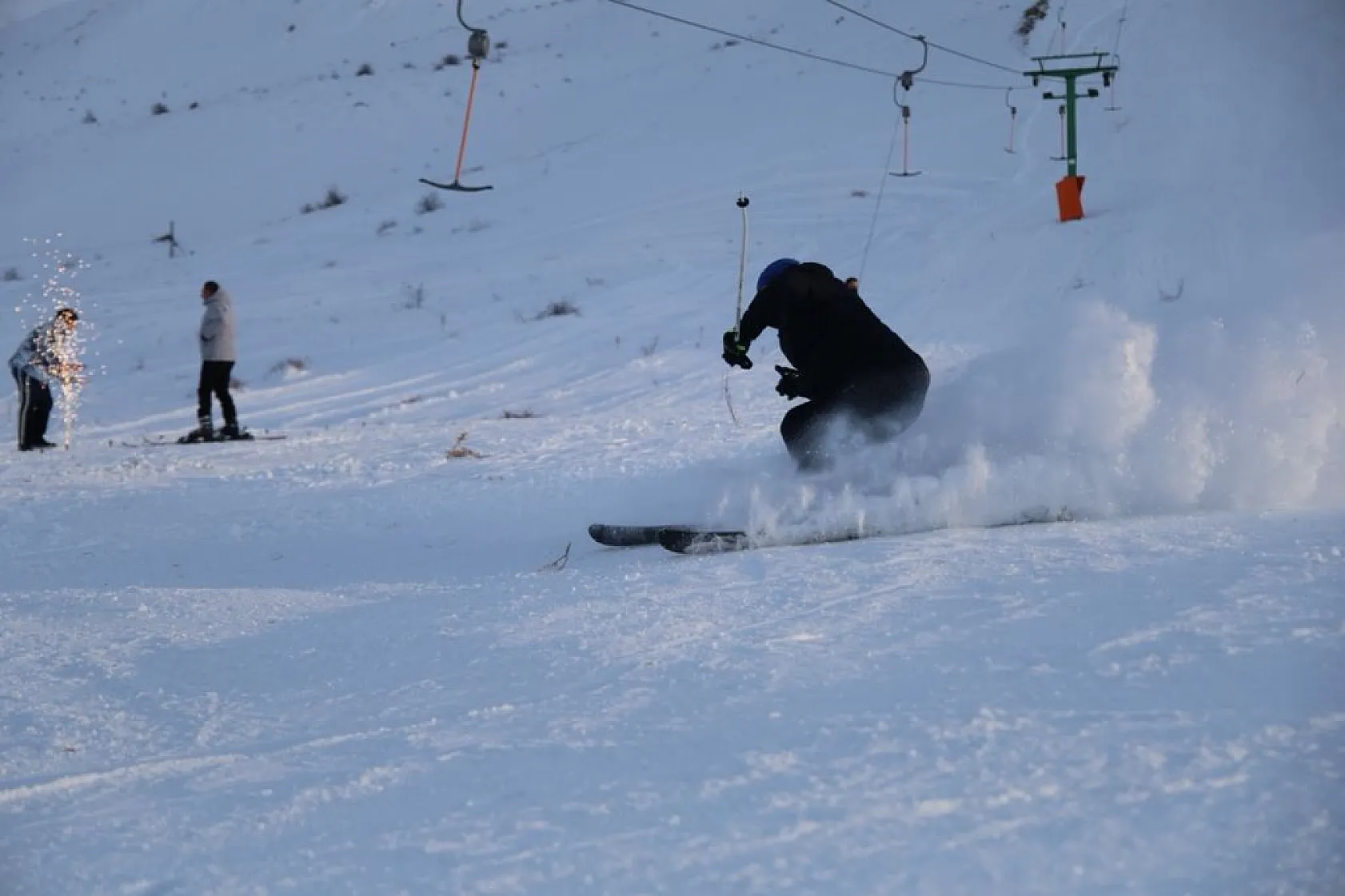 Hazarbaba'da kayak keyfi başladı