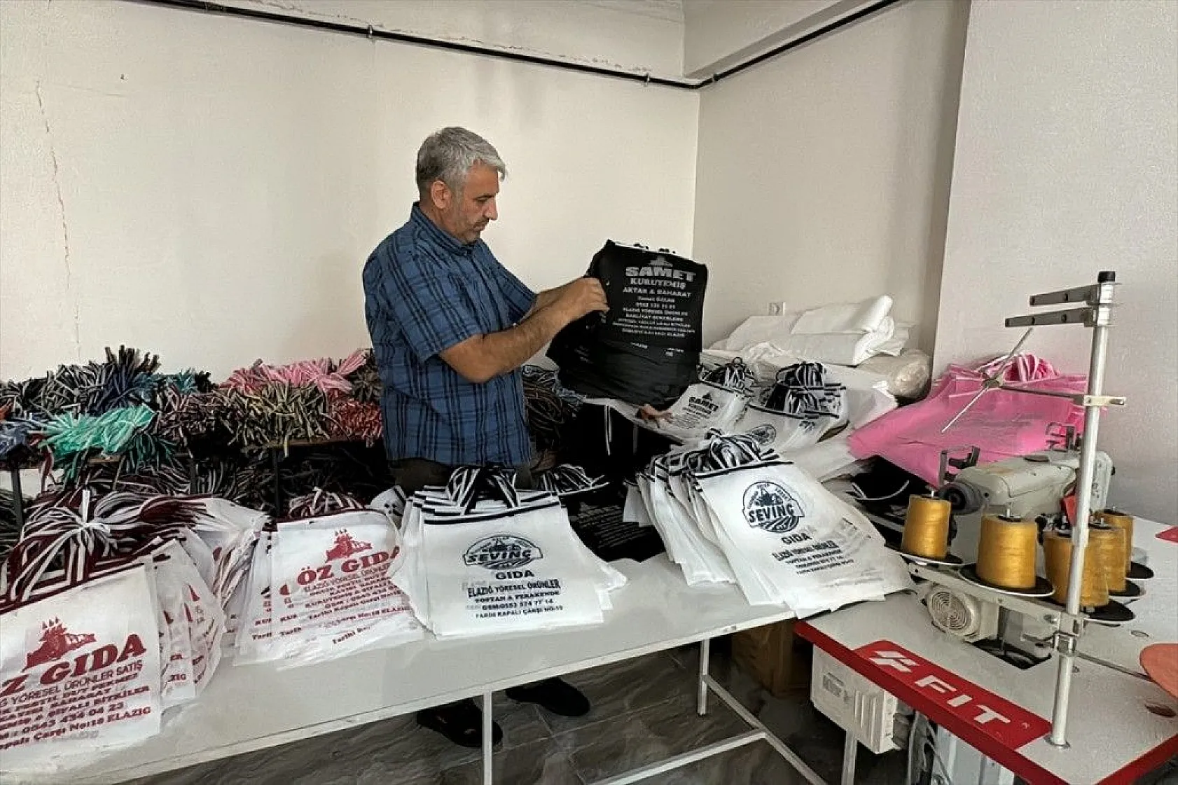 Elazığlı girişimci, bez çanta üretiminde dünya pazarında