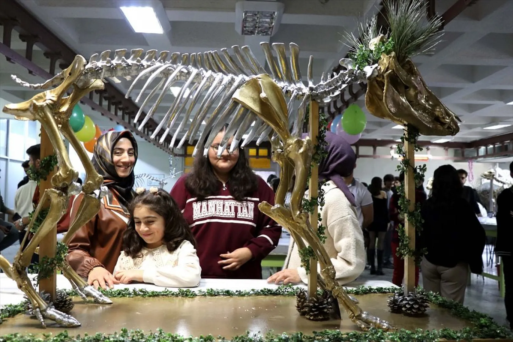 Topladıkları hayvan kemiklerini anatomi dersi için iskelete dönüştürdüler