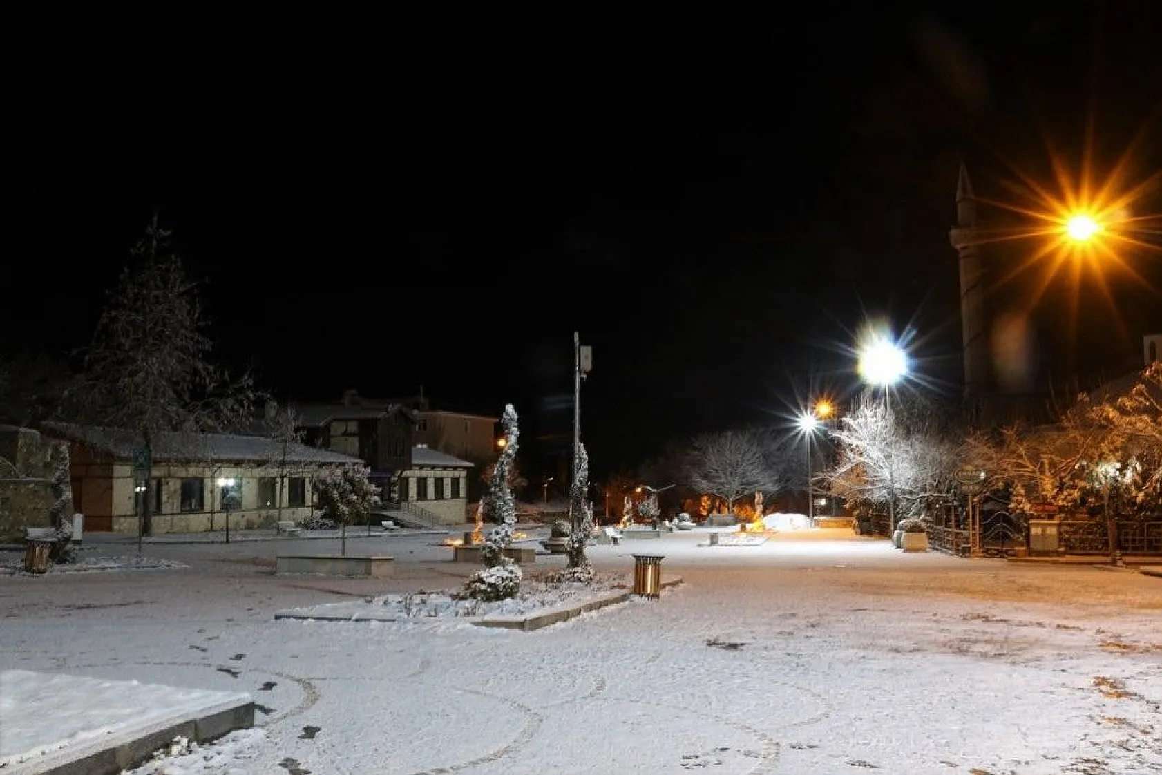 Karla kaplanan Harput'ta görsel şölen