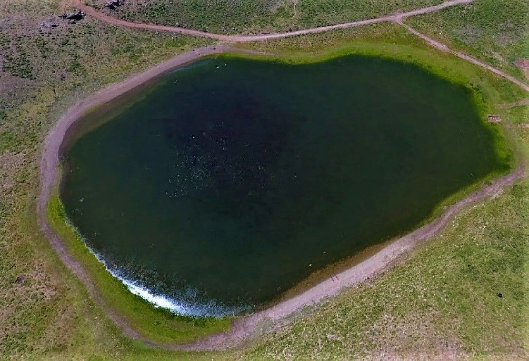 Kalp Gölü tamamen kurudu