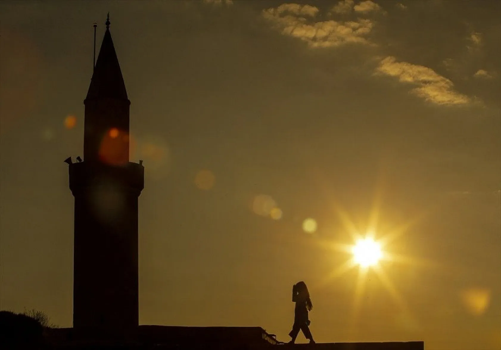 Van Kalesi'nde gün batımı