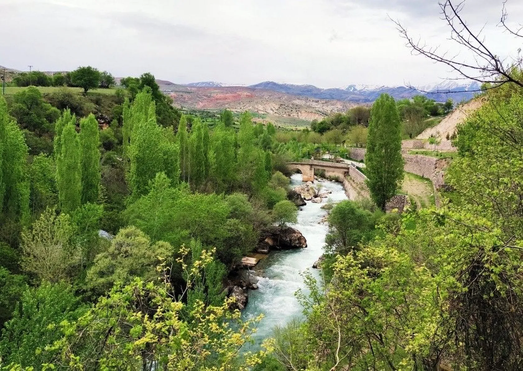 Doğal yaşamı ile dikkat çeken ilçe baharla renklendi
