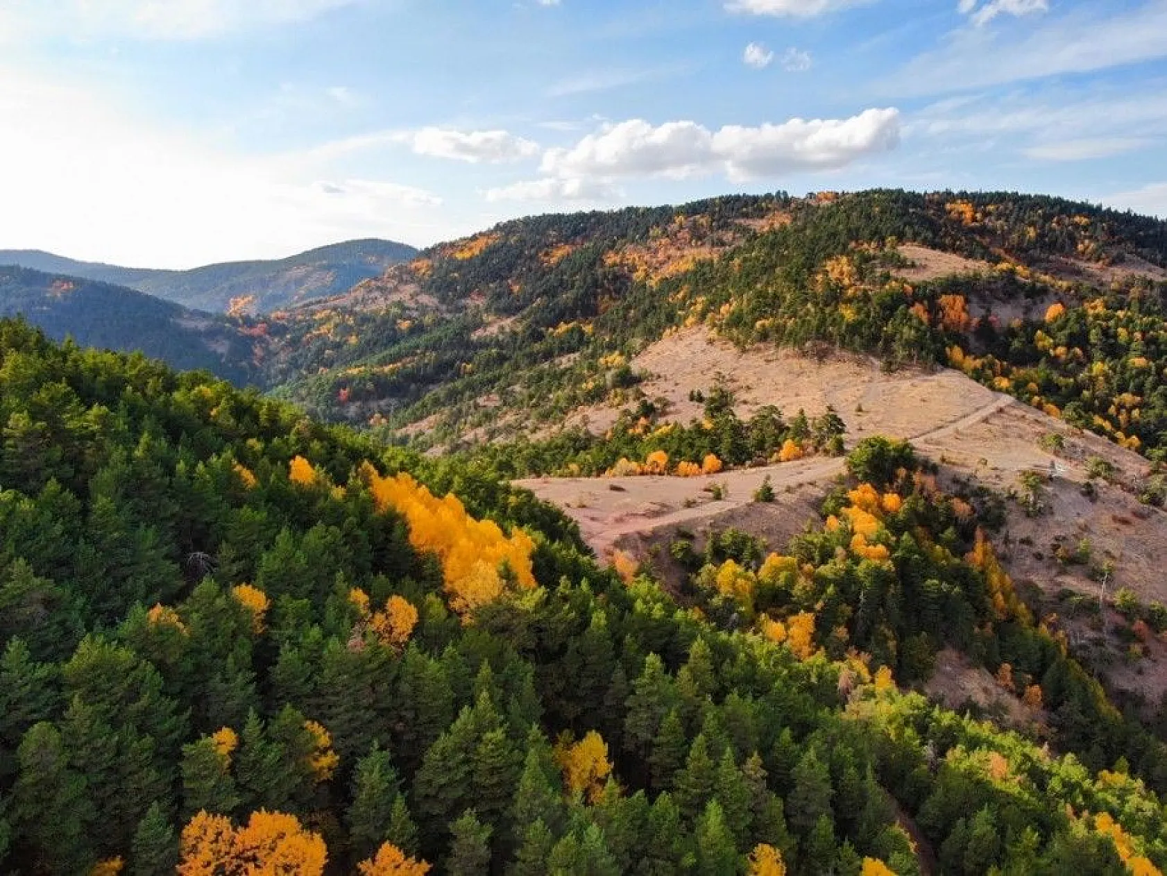 Ankara'da eşsiz sonbahar manzarası