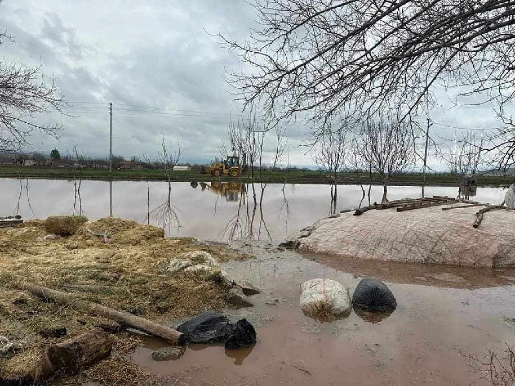 Elazığ'da tarım arazileri sular altında kaldı!