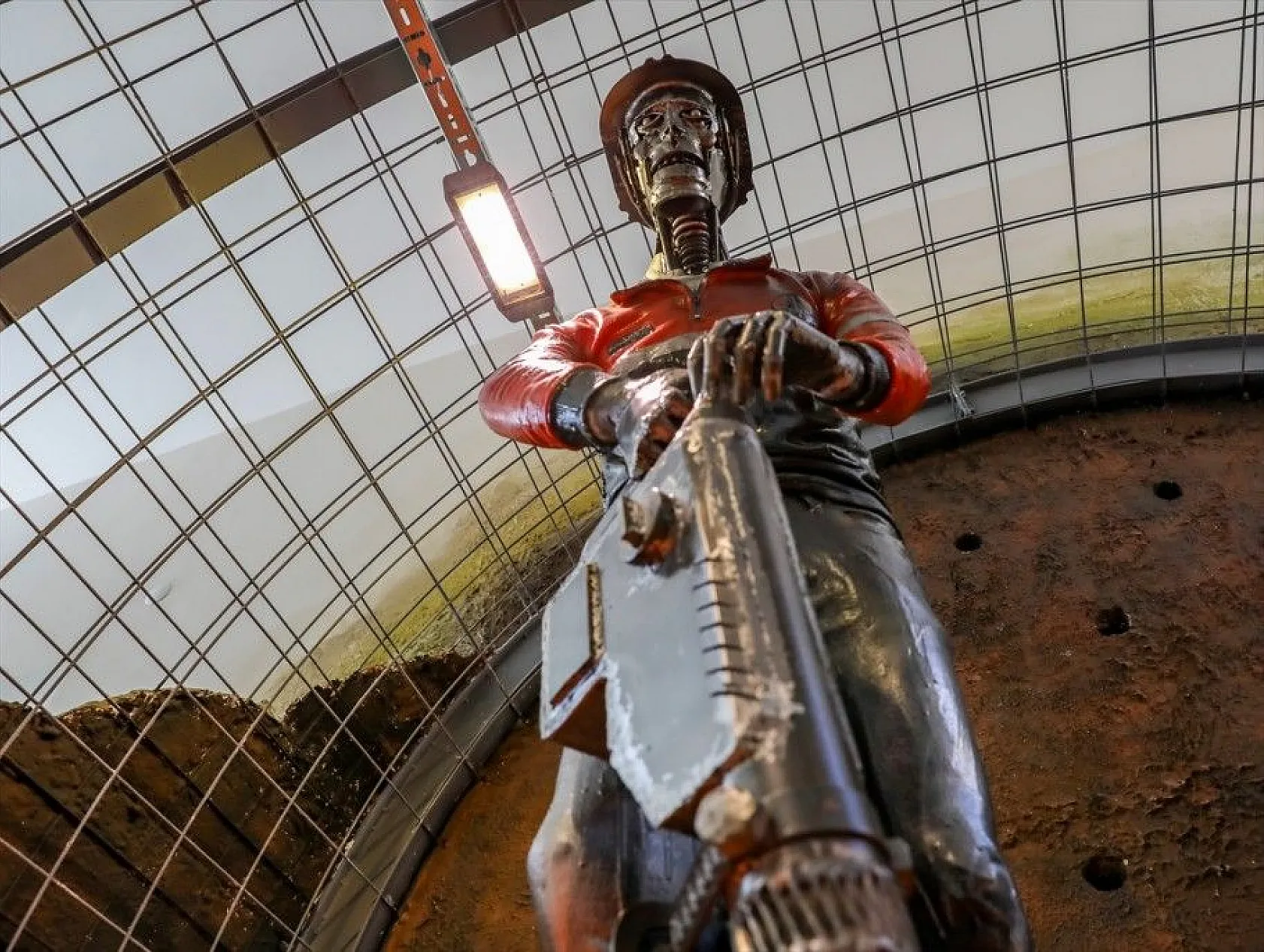 Kömürhan Köprüsü'nün inşaat atıkları sanat eserine dönüştürüldü