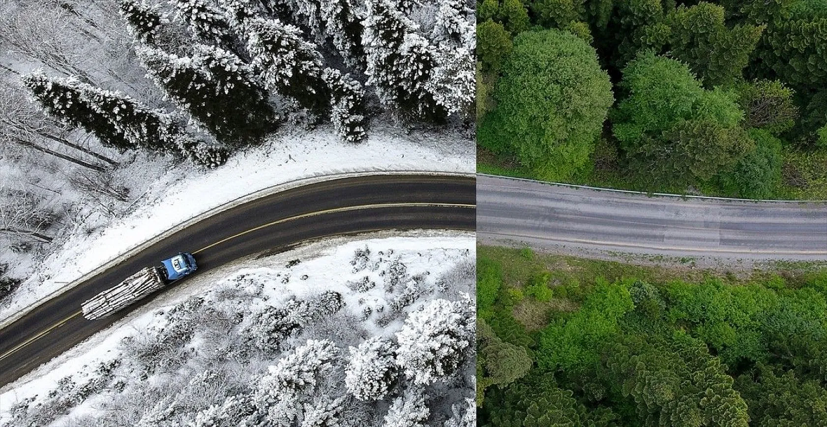 Kuş bakışı fotoğraflarla Türkiye'den yaz-kış manzaraları