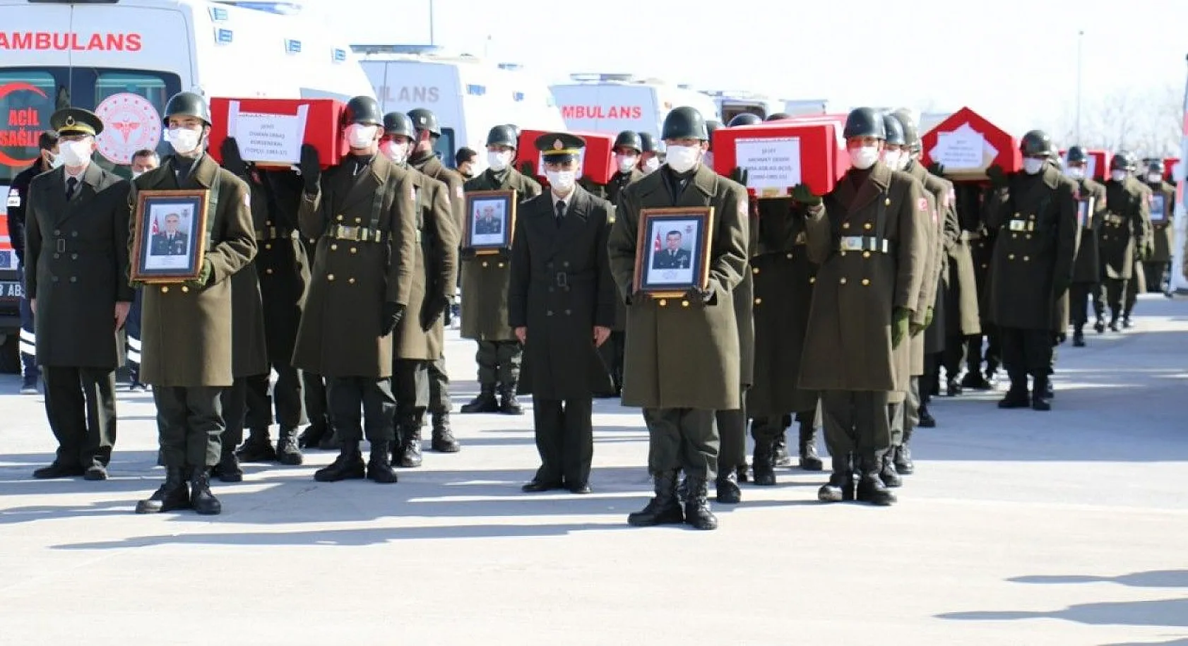 11 şehit Elazığ'dan törenle Ankara'ya uğurlandı
