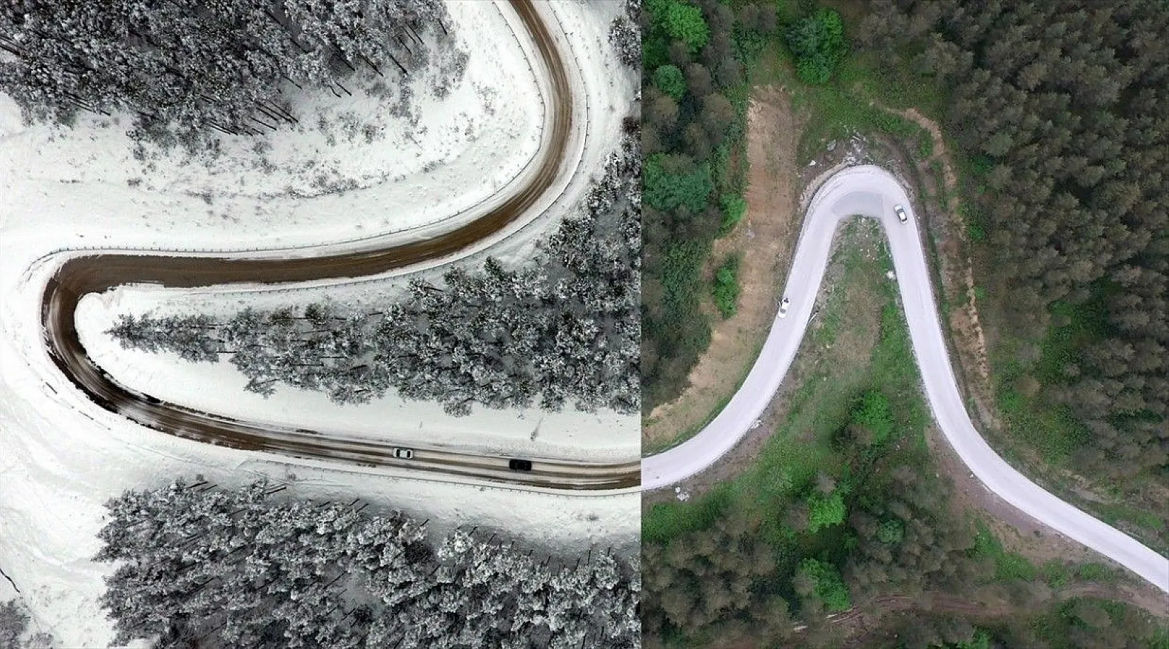 Kuş bakışı fotoğraflarla Türkiye'den yaz-kış manzaraları